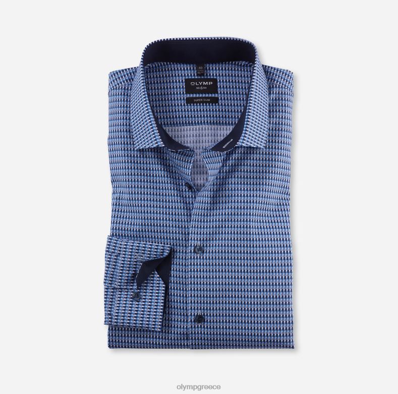 OLYMP όχι. six super slim, επαγγελματικό πουκάμισο, μοντέρνο kent, marine H240R60 είδη ένδυσης