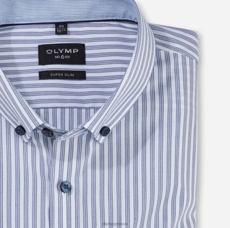 OLYMP όχι. six super slim, επαγγελματικό πουκάμισο, με κουμπιά, marine H240R158 είδη ένδυσης
