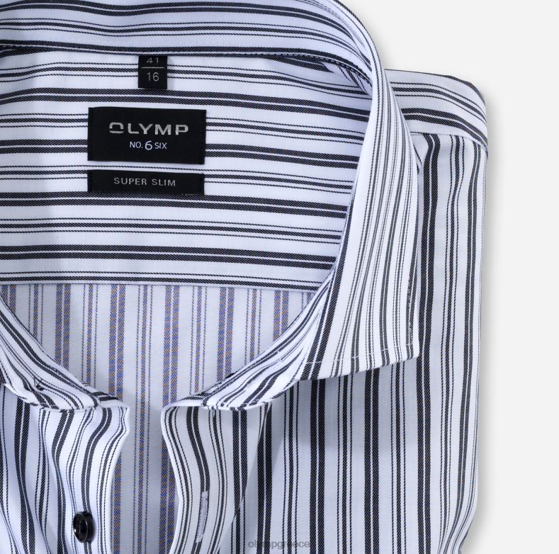 OLYMP όχι. six super slim, επαγγελματικό πουκάμισο, royal kent, μαύρο H240R196 είδη ένδυσης