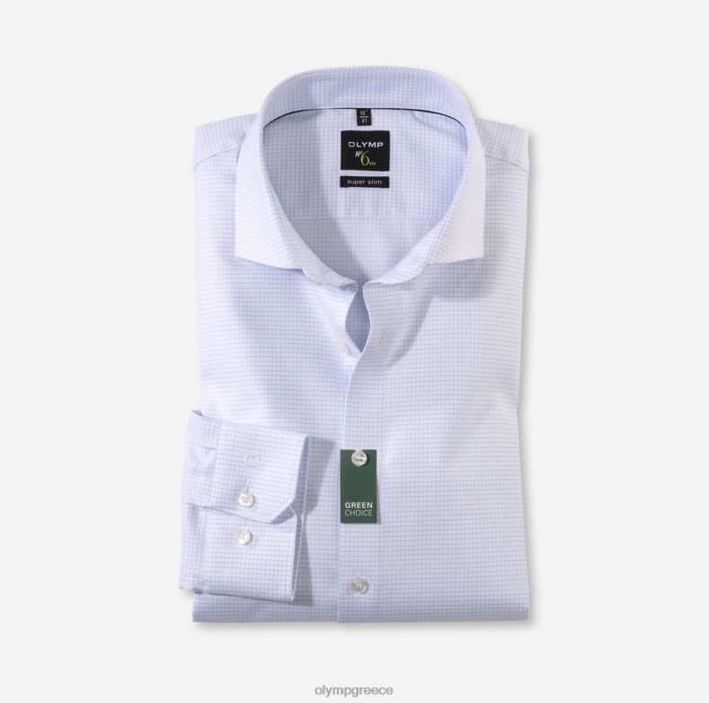 OLYMP όχι. six super slim, επαγγελματικό πουκάμισο, royal kent, λευκό H240R78 είδη ένδυσης