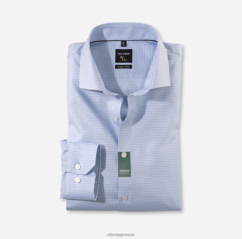 OLYMP όχι. six super slim, επαγγελματικό πουκάμισο, μακρυμάνικο έξτρα μακρύ, royal kent, bleu H240R298 είδη ένδυσης