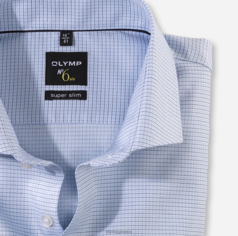 OLYMP όχι. six super slim, επαγγελματικό πουκάμισο, μακρυμάνικο έξτρα μακρύ, royal kent, bleu H240R298 είδη ένδυσης