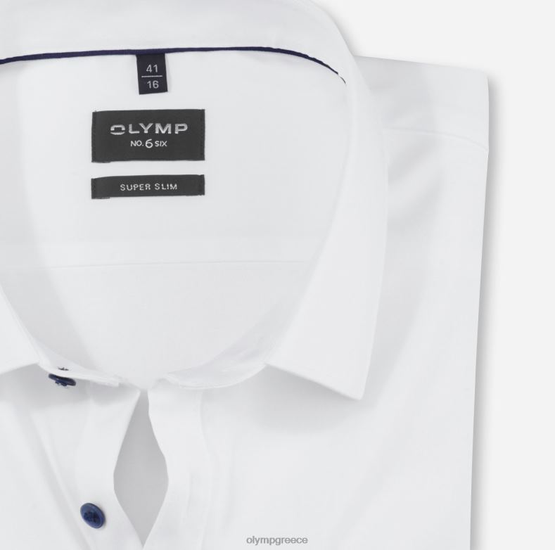 OLYMP όχι. six super slim, επαγγελματικό πουκάμισο, urban kent, λευκό H240R207 είδη ένδυσης