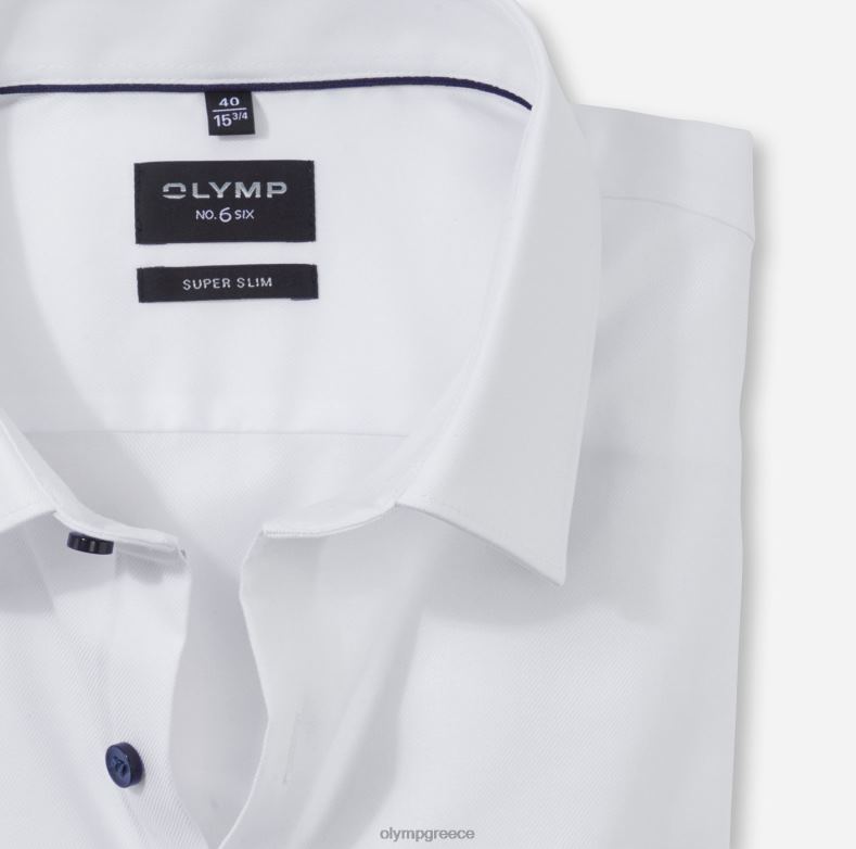 OLYMP όχι. six super slim, επαγγελματικό πουκάμισο, urban kent, λευκό H240R262 είδη ένδυσης