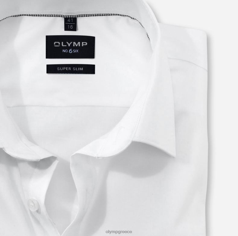 OLYMP όχι. six super slim, επαγγελματικό πουκάμισο, urban kent, λευκό H240R265 είδη ένδυσης