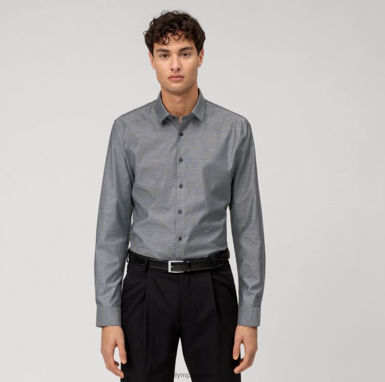 OLYMP όχι. six super slim, επαγγελματικό πουκάμισο, urban kent, μαύρο H240R284 είδη ένδυσης