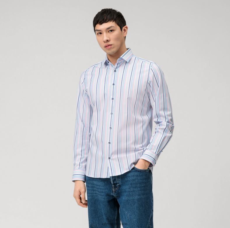 OLYMP Επίπεδο πέμπτο 24/7, επαγγελματικό πουκάμισο, μοντέρνο κεντ, τριαντάφυλλο H240R707 είδη ένδυσης