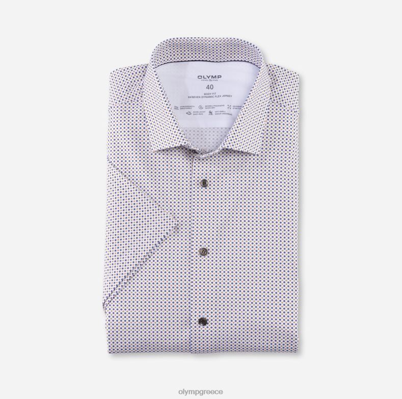 OLYMP Επίπεδο πέμπτο 24/7 body fit, επαγγελματικό πουκάμισο, μοντέρνο kent, φυσικό H240R629 είδη ένδυσης