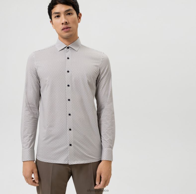 OLYMP Επίπεδο πέμπτο 24/7 body fit, επαγγελματικό πουκάμισο, μοντέρνο kent, φυσικό H240R647 είδη ένδυσης