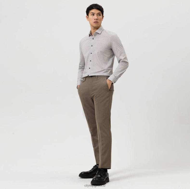 OLYMP Επίπεδο πέμπτο 24/7 body fit, επαγγελματικό πουκάμισο, μοντέρνο kent, φυσικό H240R647 είδη ένδυσης