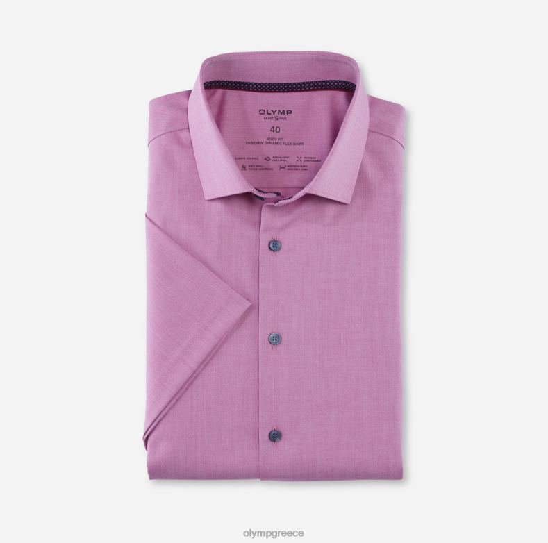 OLYMP επίπεδο πέντε 24/7 body fit, επαγγελματικό πουκάμισο, μοντέρνο kent, φούξια H240R666 είδη ένδυσης