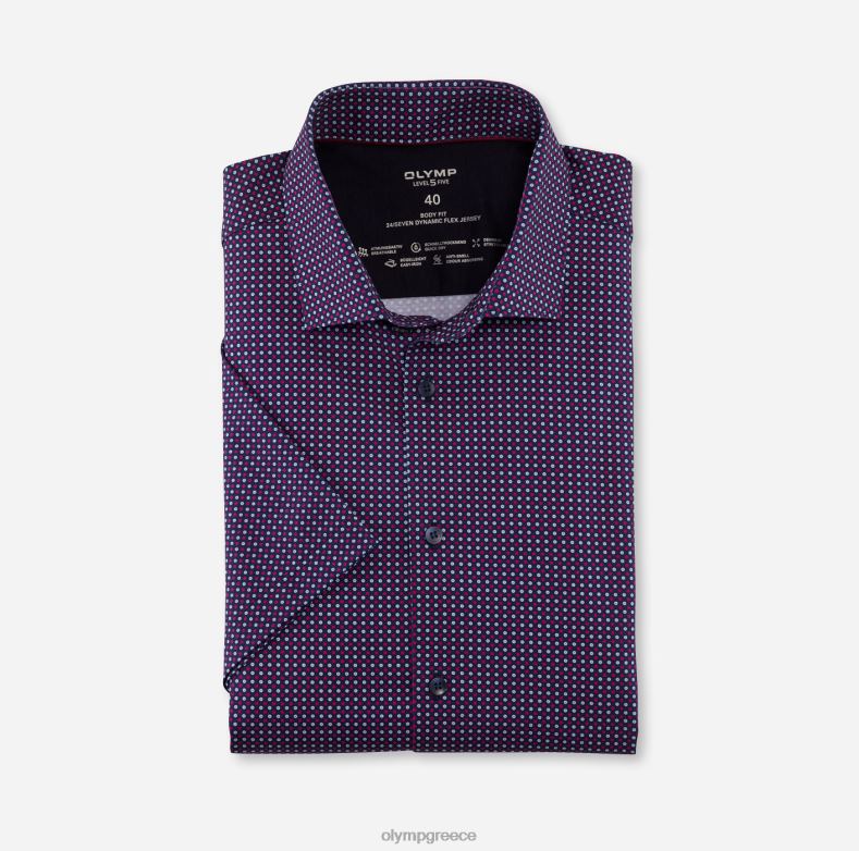 OLYMP επίπεδο πέντε 24/7 body fit, επαγγελματικό πουκάμισο, μοντέρνο kent, φούξια H240R678 είδη ένδυσης