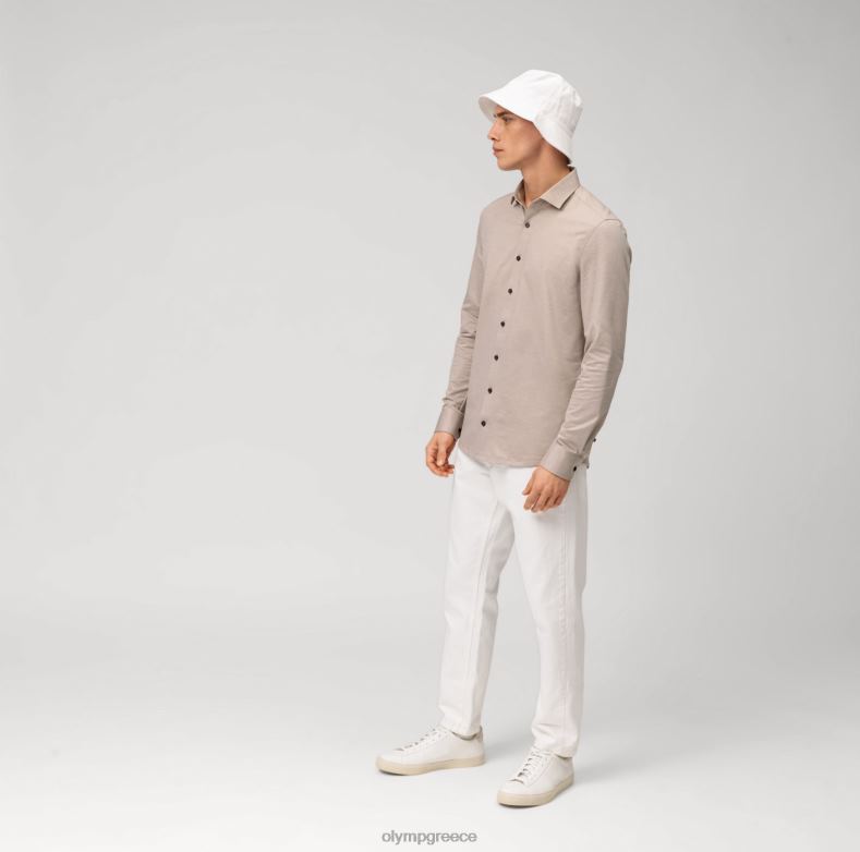 OLYMP Επίπεδο πέμπτο 24/7 body fit, επαγγελματικό πουκάμισο, μοντέρνο kent, φυσικό H240R742 είδη ένδυσης