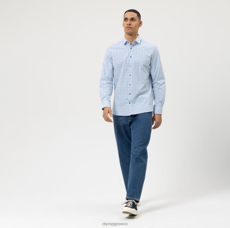 OLYMP Επίπεδο πέμπτο 24/7 body fit, επαγγελματικό πουκάμισο, μοντέρνο kent, royal H240R518 είδη ένδυσης