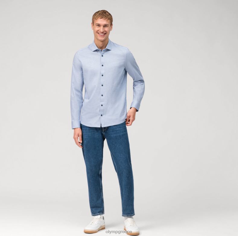 OLYMP Επίπεδο πέμπτο 24/7 body fit, επαγγελματικό πουκάμισο, μοντέρνο kent, royal H240R523 είδη ένδυσης