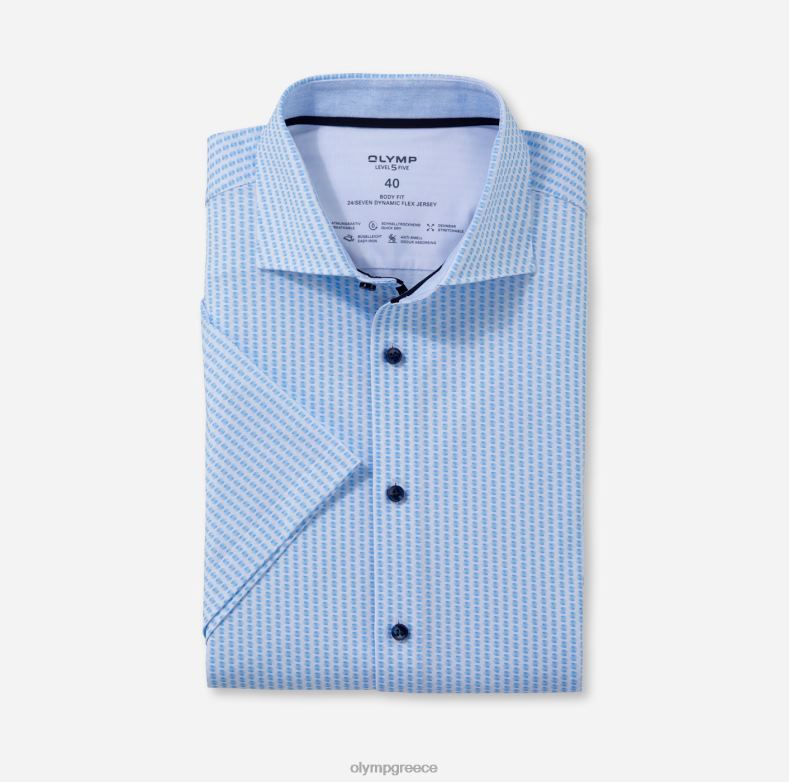 OLYMP Επίπεδο πέντε 24/έβδομη εφαρμογή, επαγγελματικό πουκάμισο, κεντ, μπλέ H240R365 είδη ένδυσης