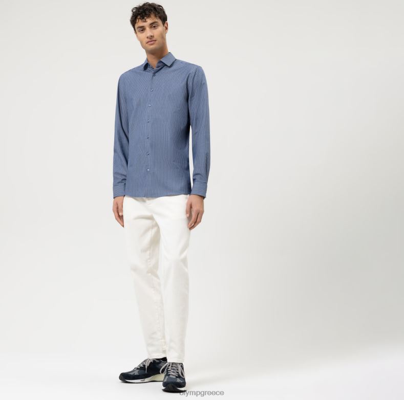 OLYMP Επίπεδο πέντε 24/έβδομη εφαρμογή, επαγγελματικό πουκάμισο, μοντέρνο κεντ, θαλάσσιο H240R380 είδη ένδυσης