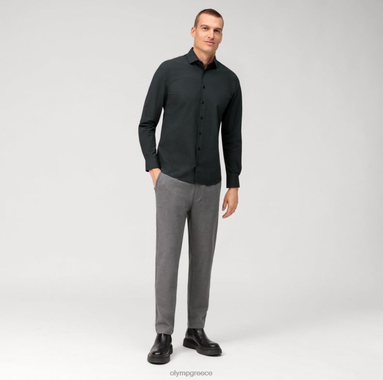 OLYMP Επίπεδο πέμπτο 24/έβδομη εφαρμογή, επαγγελματικό πουκάμισο, μοντέρνο κεντ, ελιά H240R447 είδη ένδυσης