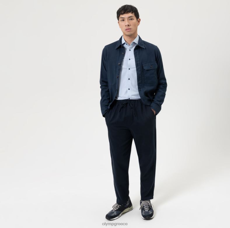 OLYMP Επίπεδο πέντε 24/έβδομη εφαρμογή, επαγγελματικό πουκάμισο, κεντ, μπλέ H240R467 είδη ένδυσης