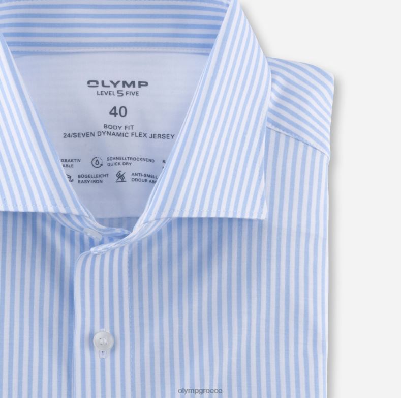 OLYMP Επίπεδο πέντε 24/έβδομη εφαρμογή, επαγγελματικό πουκάμισο, κεντ, μπλέ H240R470 είδη ένδυσης