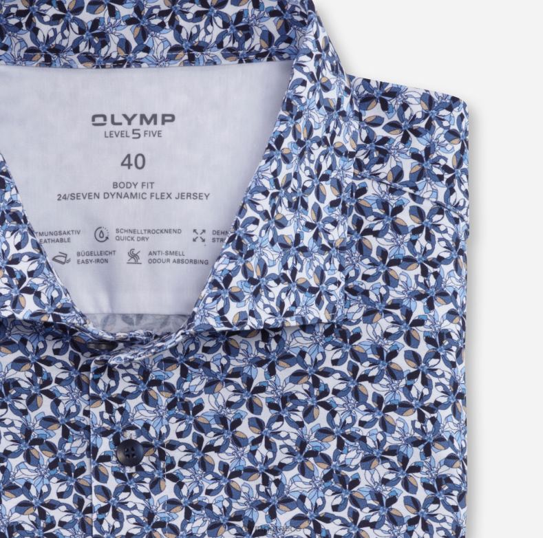 OLYMP Επίπεδο πέμπτο 24/έβδομη εφαρμογή, επαγγελματικό πουκάμισο, κεντ, φυσικό H240R487 είδη ένδυσης