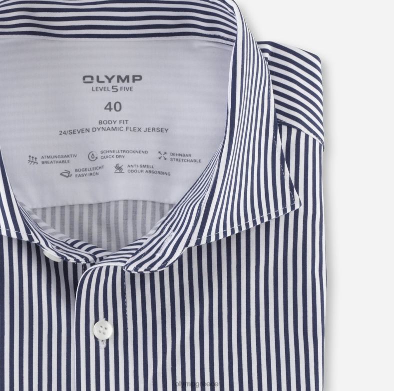 OLYMP Επίπεδο πέμπτο 24/έβδομη εφαρμογή, επαγγελματικό πουκάμισο, κεντ, θαλάσσιο H240R491 είδη ένδυσης