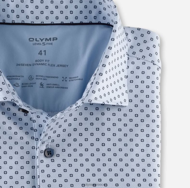 OLYMP Επίπεδο πέντε 24/έβδομη εφαρμογή, επαγγελματικό πουκάμισο, κεντ, μπλέ H240R500 είδη ένδυσης