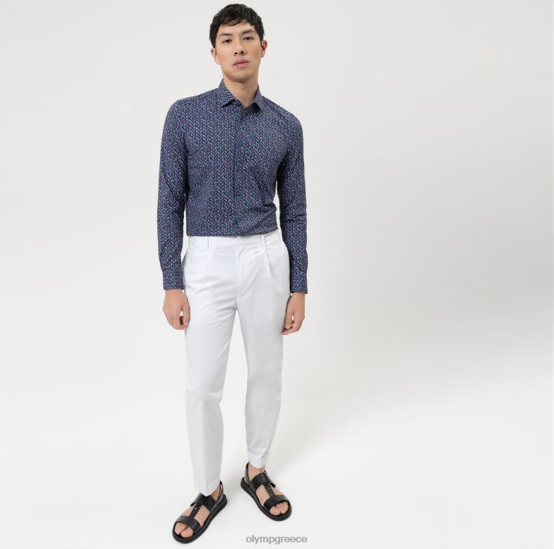 OLYMP Επίπεδο πέντε 24/έβδομη εφαρμογή, επαγγελματικό πουκάμισο, μοντέρνο κεντ, θαλάσσιο H240R517 είδη ένδυσης