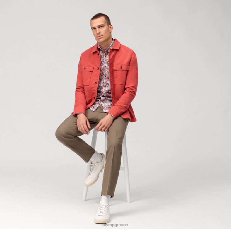 OLYMP Επίπεδο πέμπτο 24/έβδομη εφαρμογή, επαγγελματικό πουκάμισο, κεντ, κόκκινο H240R521 είδη ένδυσης