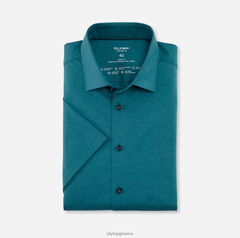 OLYMP Επίπεδο πέμπτο 24/έβδομη εφαρμογή, επαγγελματικό πουκάμισο, Νέα Υόρκη Κεντ, σμαράγδι H240R531 είδη ένδυσης