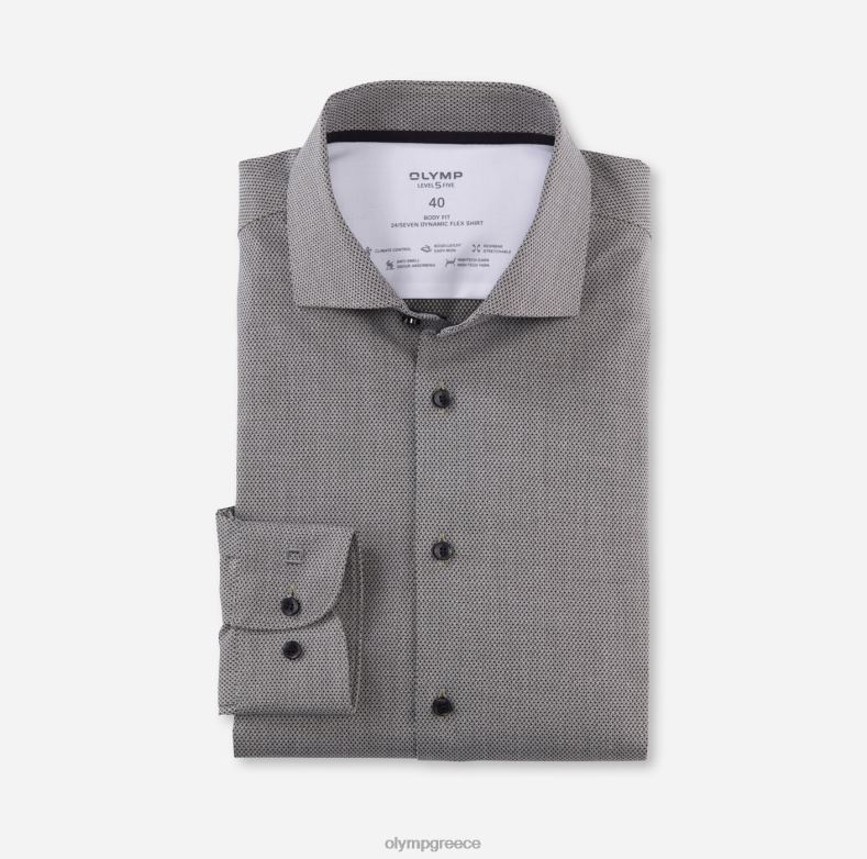 OLYMP Επίπεδο πέμπτο 24/έβδομη εφαρμογή, επαγγελματικό πουκάμισο, κεντ, ελιά H240R534 είδη ένδυσης