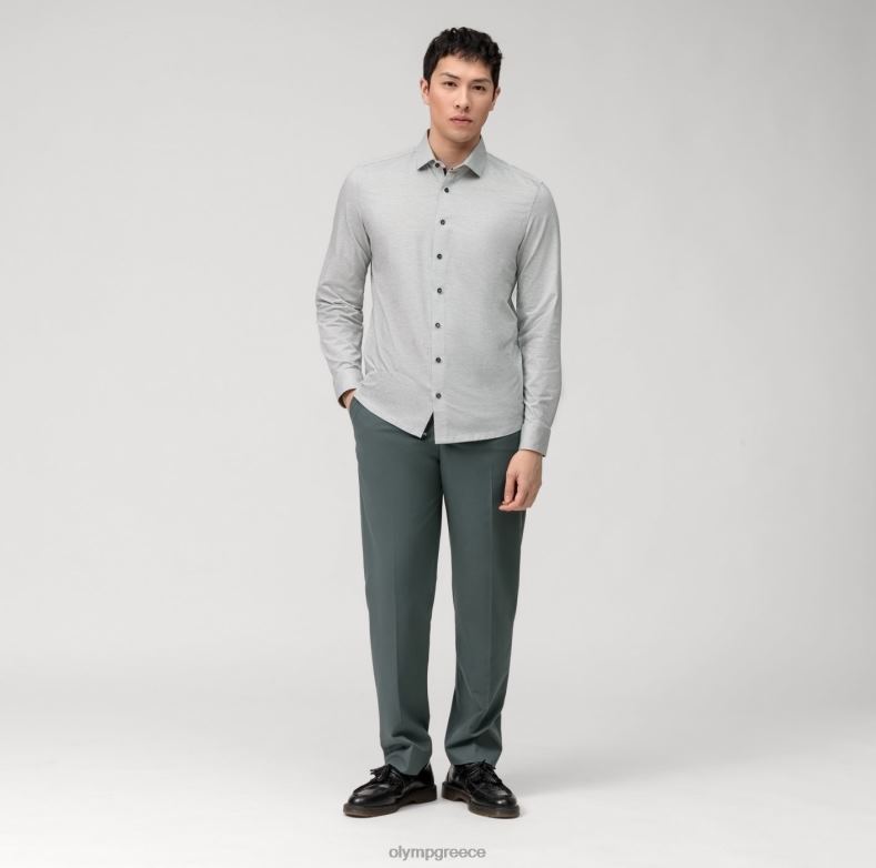 OLYMP Επίπεδο πέμπτο 24/έβδομη εφαρμογή, επαγγελματικό πουκάμισο, μοντέρνο κεντ, ελιά H240R544 είδη ένδυσης