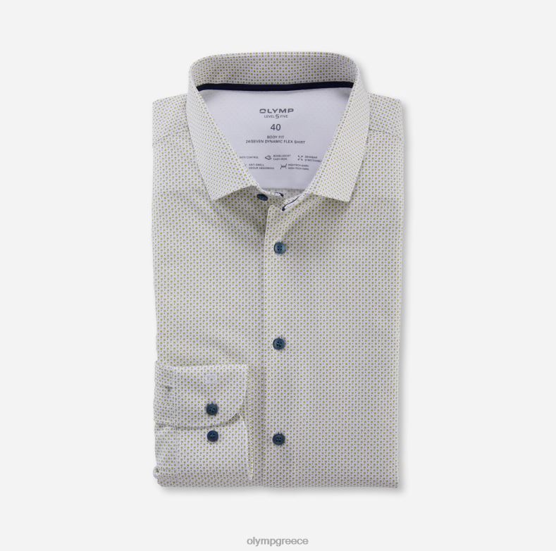 OLYMP Επίπεδο πέντε 24/έβδομη εφαρμογή, επαγγελματικό πουκάμισο, μοντέρνο κεντ, λάιμ H240R546 είδη ένδυσης