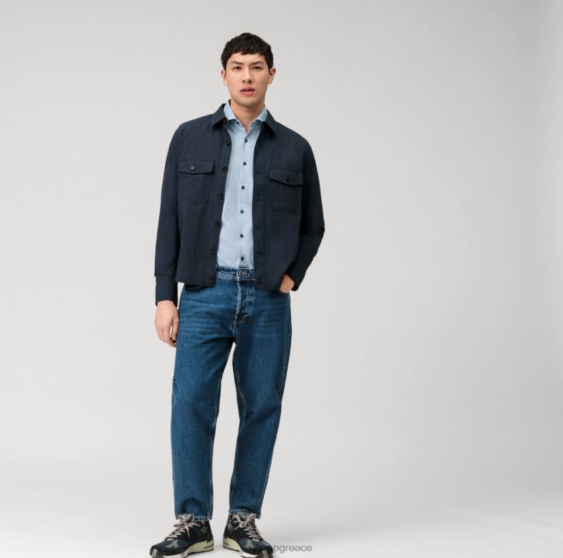 OLYMP Επίπεδο πέντε 24/έβδομη εφαρμογή, επαγγελματικό πουκάμισο, κεντ, μπλέ H240R550 είδη ένδυσης