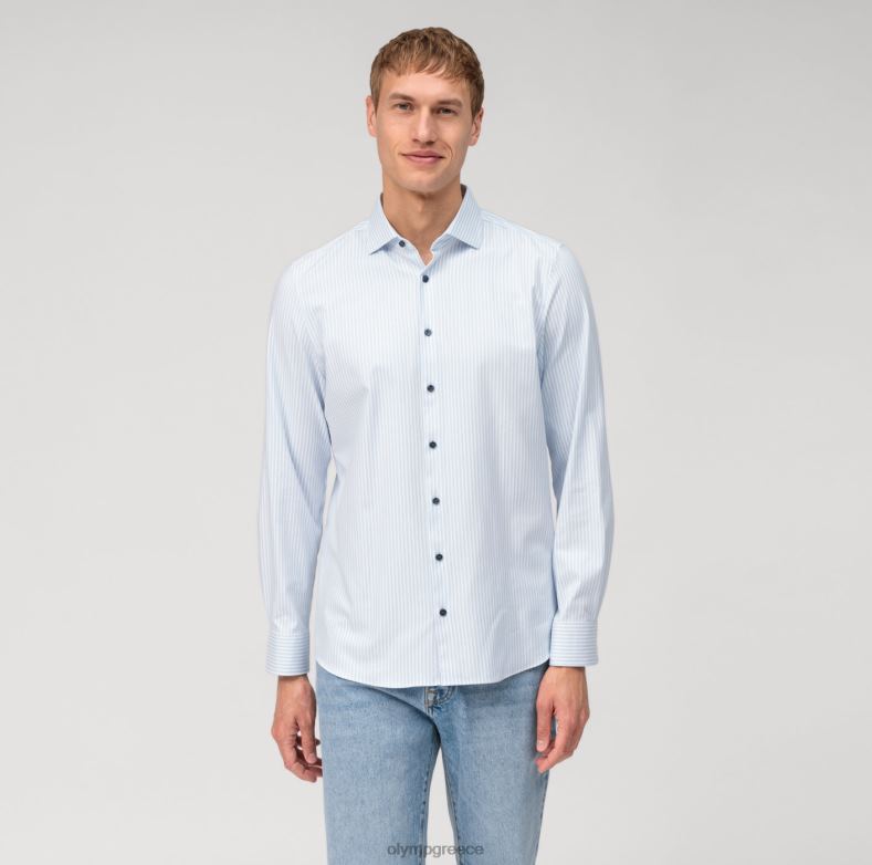 OLYMP Επίπεδο πέντε 24/έβδομη εφαρμογή, επαγγελματικό πουκάμισο, κεντ, μπλέ H240R552 είδη ένδυσης