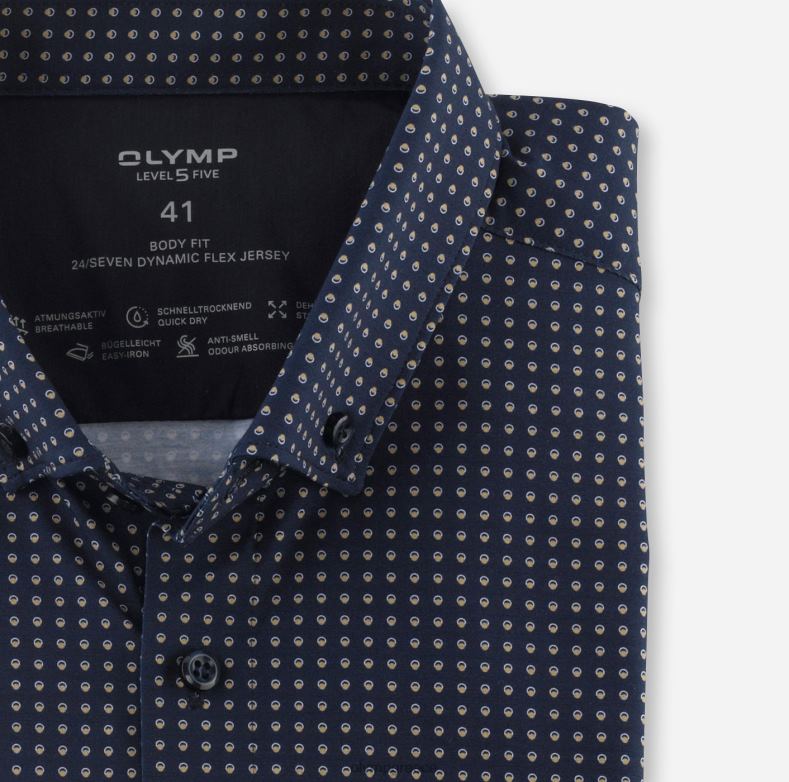 OLYMP Επίπεδο πέμπτο 24/έβδομη εφαρμογή, επαγγελματικό πουκάμισο, με κουμπιά, φυσικό H240R577 είδη ένδυσης