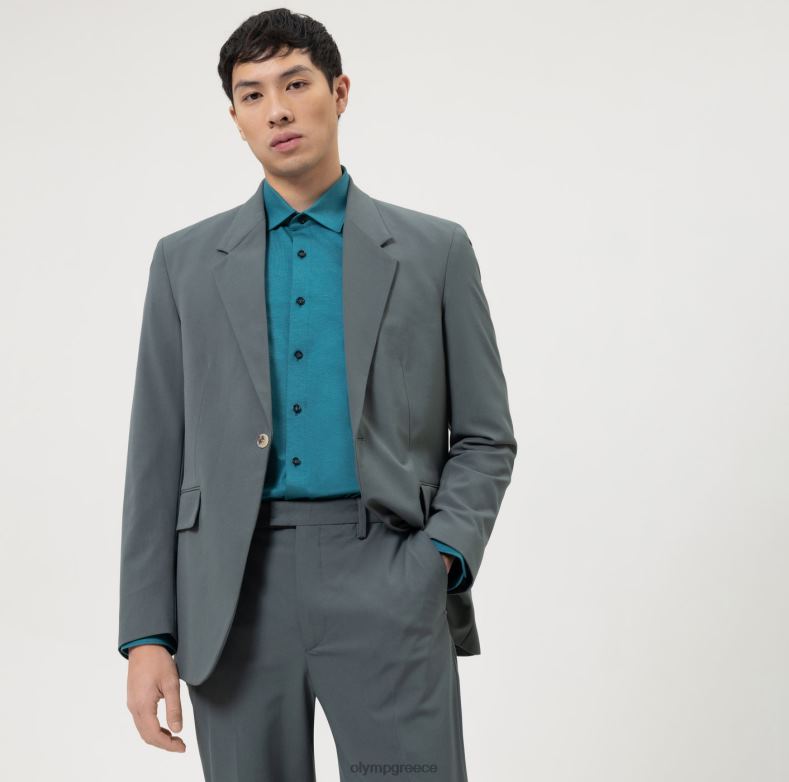 OLYMP Επίπεδο πέμπτο 24/έβδομη εφαρμογή, επαγγελματικό πουκάμισο, Νέα Υόρκη Κεντ, σμαράγδι H240R586 είδη ένδυσης