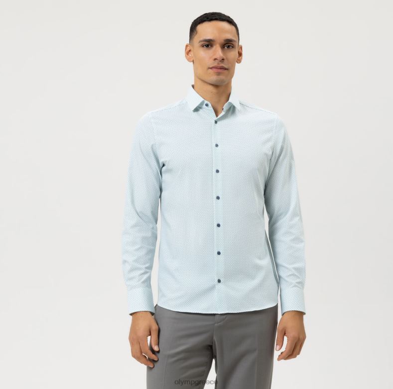 OLYMP Επίπεδο πέντε 24/έβδομη εφαρμογή, επαγγελματικό πουκάμισο, μοντέρνο κεντ, σμαράγδι H240R598 είδη ένδυσης