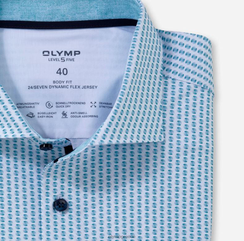 OLYMP Επίπεδο πέμπτο 24/έβδομη εφαρμογή, επαγγελματικό πουκάμισο, κεντ, σμαραγδί H240R608 είδη ένδυσης