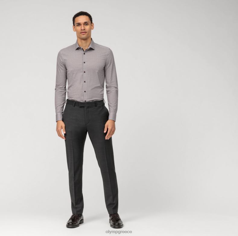 OLYMP Επίπεδο πέμπτο 24/έβδομη εφαρμογή, επαγγελματικό πουκάμισο, μοντέρνο κεντ, κόκκινο H240R610 είδη ένδυσης