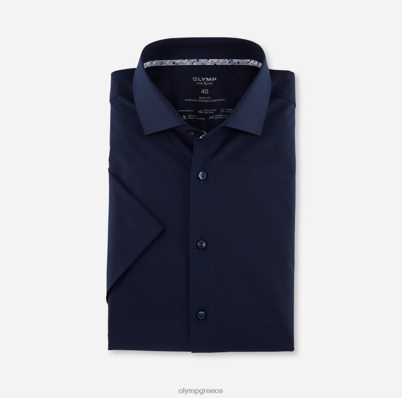 OLYMP Επίπεδο πέμπτο 24/έβδομη εφαρμογή, επαγγελματικό πουκάμισο, κεντ, θαλάσσιο H240R617 είδη ένδυσης