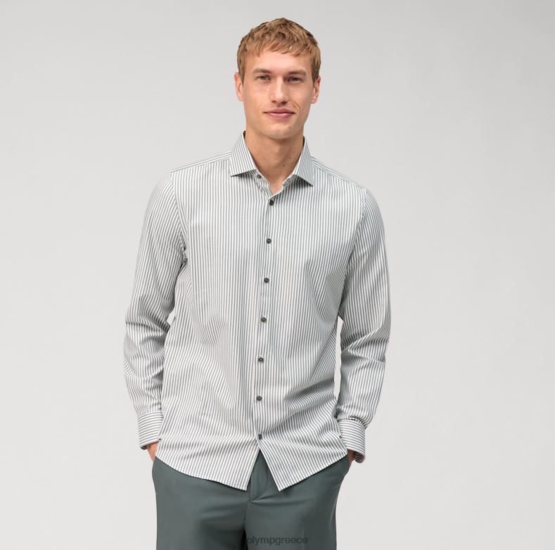 OLYMP Επίπεδο πέμπτο 24/έβδομη εφαρμογή, επαγγελματικό πουκάμισο, κεντ, ελιά H240R634 είδη ένδυσης