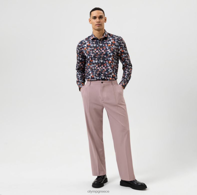 OLYMP Επίπεδο πέμπτο 24/έβδομη εφαρμογή, επαγγελματικό πουκάμισο, κεντ, θαλάσσιο H240R652 είδη ένδυσης