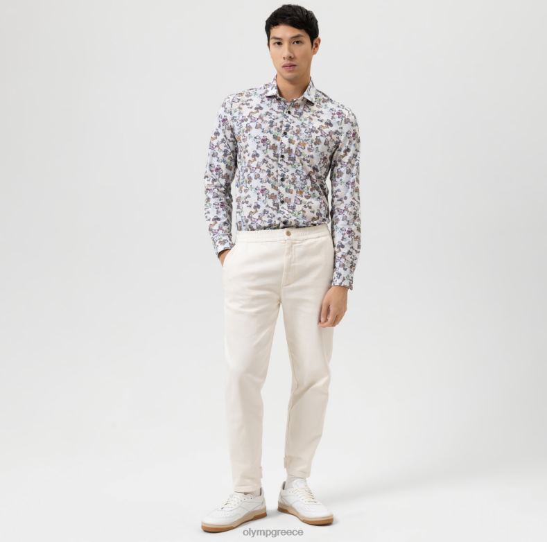 OLYMP Επίπεδο πέμπτο 24/έβδομη εφαρμογή, επαγγελματικό πουκάμισο, κεντ, φυσικό H240R659 είδη ένδυσης