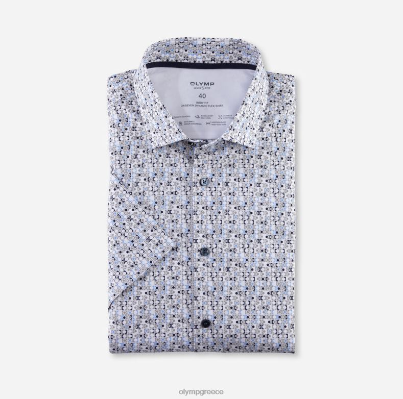 OLYMP Επίπεδο πέμπτο 24/έβδομη εφαρμογή, επαγγελματικό πουκάμισο, μοντέρνο κεντ, γκρι H240R671 είδη ένδυσης