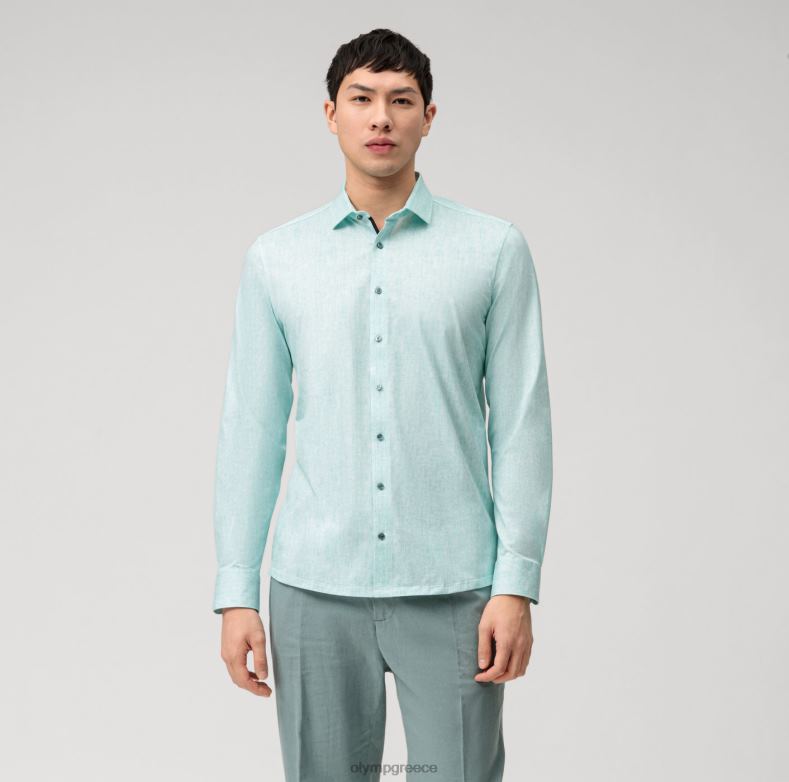 OLYMP Επίπεδο πέντε 24/έβδομη εφαρμογή, επαγγελματικό πουκάμισο, μοντέρνο κεντ, σμαράγδι H240R672 είδη ένδυσης