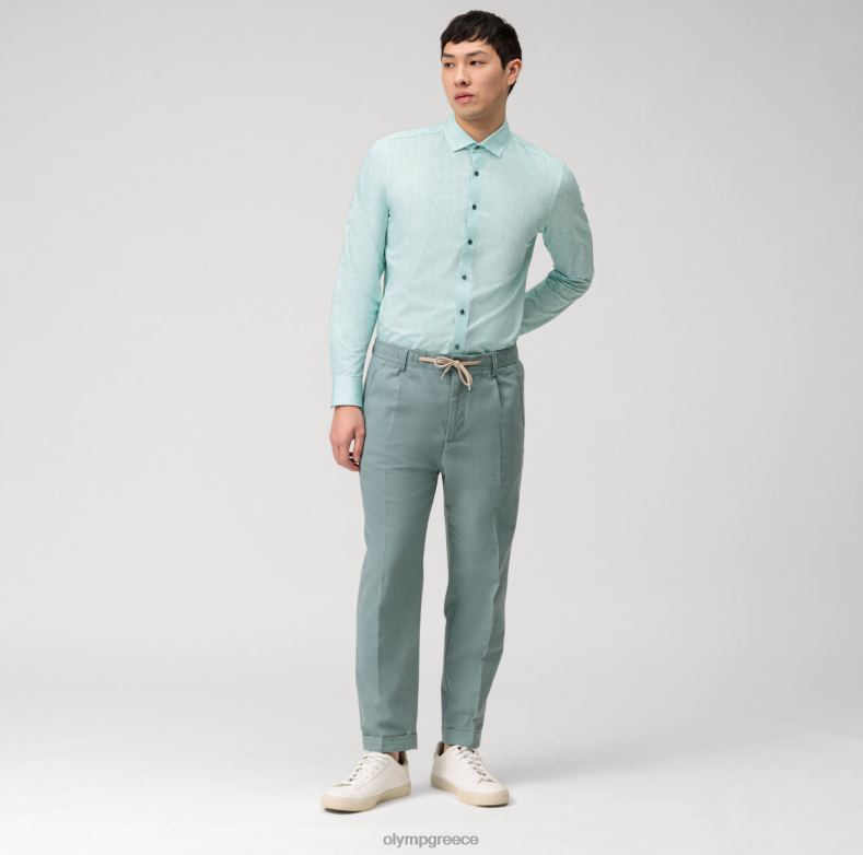 OLYMP Επίπεδο πέντε 24/έβδομη εφαρμογή, επαγγελματικό πουκάμισο, μοντέρνο κεντ, σμαράγδι H240R672 είδη ένδυσης