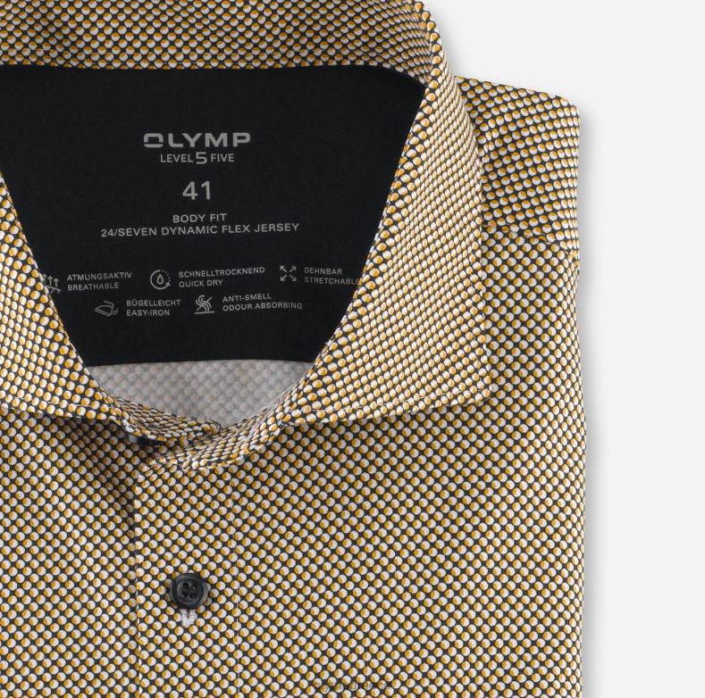 OLYMP Επίπεδο πέντε 24/έβδομη εφαρμογή, επαγγελματικό πουκάμισο, κεντ, καλαμπόκι H240R717 είδη ένδυσης