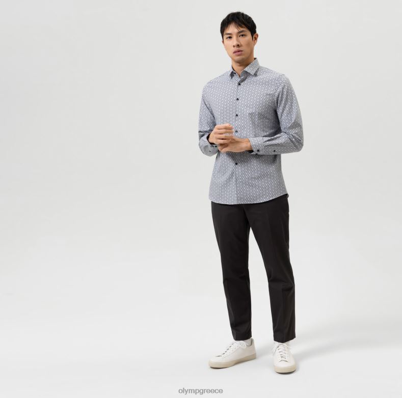 OLYMP Επίπεδο πέμπτο 24/έβδομη εφαρμογή, επαγγελματικό πουκάμισο, μοντέρνο κεντ, μαύρο H240R720 είδη ένδυσης