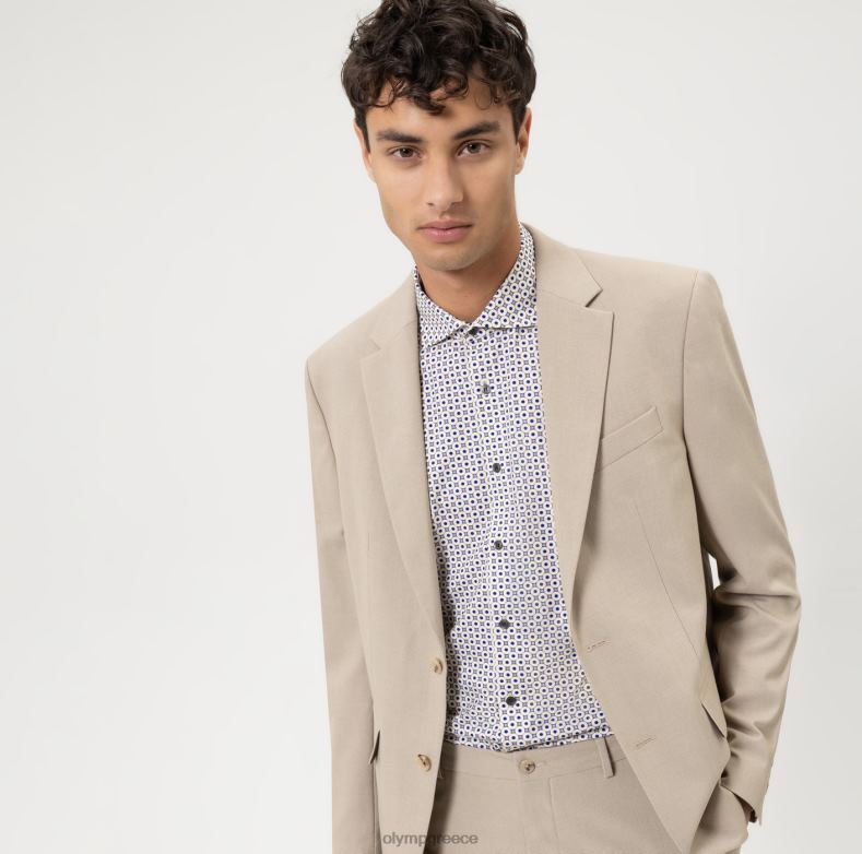 OLYMP Επίπεδο πέμπτο 24/έβδομη εφαρμογή, επαγγελματικό πουκάμισο, κεντ, φυσικό H240R773 είδη ένδυσης